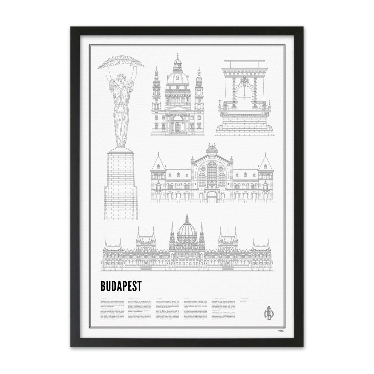 Poster van Iconics of Budapest | WIJCK. 